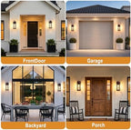 EJIAXIN 2 Pack Porch Lights Outdoor, 13" Brown Exterior Light Fixtures - Image 5