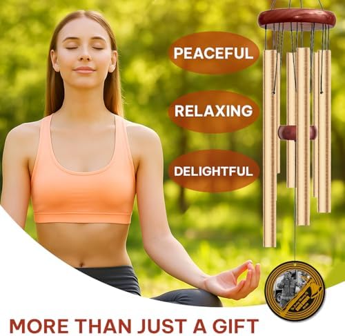 Personalized Firefighter Memorial Wind Chimes for Outdoors – Custom Photo Name & Years Remembrance Chime – Sympathy Gift for Loss of Loved One – Meaningful First Responder Tribute for Garden - Image 7