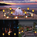 Gold Armour Solar Lights Outdoor - Flickering Flames Torch Lights Solar Light 42.9in Tall, Waterproof Dancing Flame Lighting 96 LED Dusk to Dawn Flickering Tiki Torches Outdoor Garden (4Pack) - Image 4