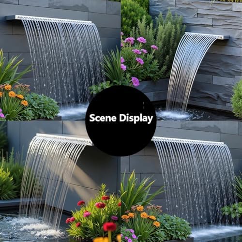 Stainless Steel Waterfall Fountain Wall Decor for Garden, Pond, Pool, Stream, Patio - Elegant Outdoor Water Feature for Relaxation and Aesthetic Appeal - Image 7