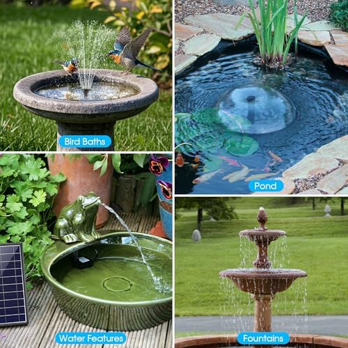 Biling 8W Solar Fountain Pump with 3600mAh Battery Backup for Outdoor Use - Image 7