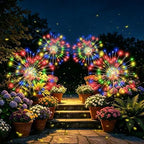 Solar Garden Lights Outdoor Decorative, 4pack 120 LED Firework Lights Waterproof，Solar Fairy Lights for Outside,Garden,Yard, Patio,Pathway,Flowerbed,Party(Multicolor) by Unknown