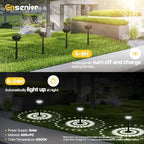 Ensenior Solar Lights Outdoor, 6 Pack, Cool White, Unique Light Pattern - Image 6