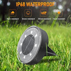 Siatom Solar Ground Lights 12 Pack, IP68 Waterproof Solar In-Ground Light for Outdoor, Flat Landscape Lighting, Garden Disc Light for Pathway, Walkway, and Yard - 12 Pcs (Cool White) - Image 2