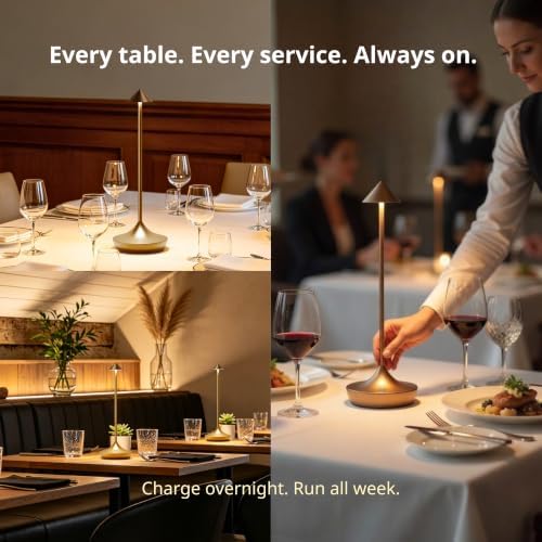 Cordless Rechargeable Table Lamp, Long-Lasting 60-Hr Battery, Dimmable LED - Image 6