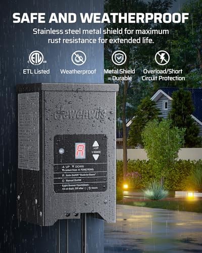 DEWENWILS 150W Low Voltage Landscape Lighting Transformer - Image 6