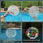 14" Solar Powered Floating Pool Lights - RGB Colorful LED Inflatable Glow Balls, Waterproof Floating Pool Lights for Party Patio Decor (RGB-4 Pack) - Image 5