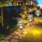 Owl Solar Garden Lights Outdoor, 40.55" Tall Iron Metal Yard Art, Weatherproof Pathway Stakes for Patio Lawn, Unique Owl Statue with Warm LED for Fence Plant Pot Decoration - Image 7