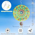 Mandala Wind Spinner, Mandala Gift for Women Men, 12in Spinfinity Designs Stainless Steel Hanging Wind Spinners with 3D Visual Effect, for Indoor/Outdoor Decor, Yard Art, Garden Decorations - Image 3