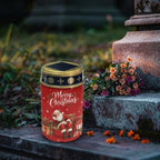 Poceacles Christmas Cemetery Candle Grave Lights Outdoor Waterproof Decoration Pathway Lights Garden Solar Candle for Garden Lawn Decor, Santa Claus Red Print, 6 Pack - Image 3