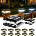 4x4 Solar Post Cap Lights - 12 Pack Fence Deck Post Solar Powered Lights by Unknown
