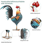 32" Large Metal Rooster Decor, Outdoor Garden Statues,Yard Art - Image 6