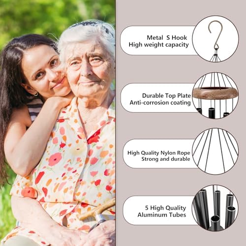 ASTARIN Personalized Name 35" Memorial Wind Chimes, Metal Sympathy Gifts for Loss of Mother Father Loved One, Bereavement Wind Chime in Memory Gift, Decor Outdoor Garden Patio, Produced in Texas - Image 4