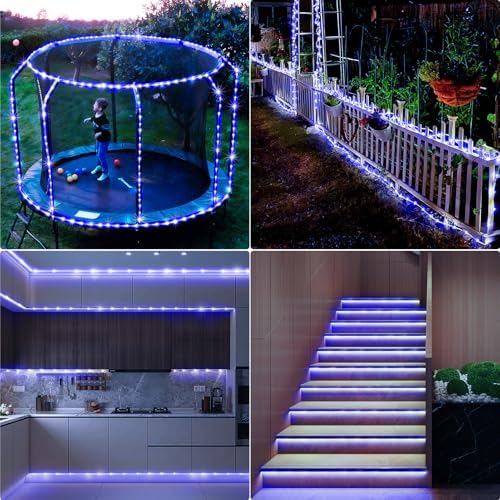 KNONEW 164FT 1000LED Rope Lights for Outside,Outdoor String Lights Waterproof 8 Modes Clear Tube Light for Indoor,Bedroom,Wedding,Garden,Patio,Christmas,Tree,Rv,Holiday Decoration(Blue) - Image 4