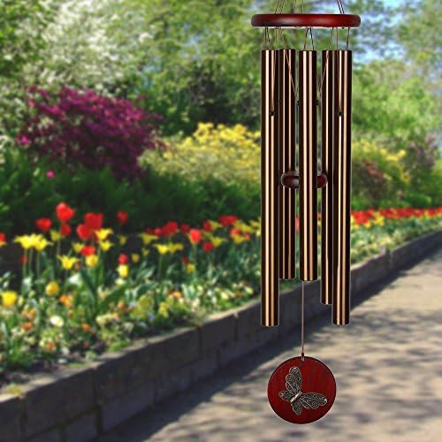 Woodstock Chimes Signature Collection, Woodstock Habitats Chime, 26'' Bronze, Butterfly Habitats and Nature Wind Chimes for Outdoor, Patio, Home or Garden Décor (HCBRB) - Image 2