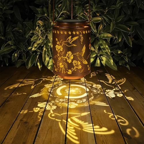 2 Pack Solar Lanterns Outdoor Waterproof Garden Decor Gifts for Women - Image 7