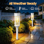 LETMY 12 Pack Solar Pathway Lights Outdoor, Bright Solar Lights Outdoor Waterproof IP65, Solar Garden Lights Outdoor for Yard Walkway Driveway Landscape Garden Decor （White） - Image 5