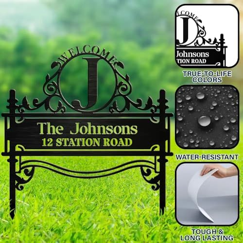 Welcome Family Monogram Personalized Metal Garden Stake - Image 6