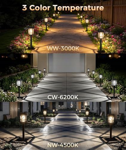 XMCOSY+ Solar Pathway Lights, 8 Pack Bright Solar Walkway Lights Outdoor - Image 3