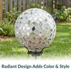 Sunnydaze 10" Mosaic Glass Gazing Ball for Garden, Globe for Outdoor Decor - Image 3