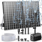 Biling 35W Solar Pond Pump 450GPH Dry-Run Protection Quiet Pump For Garden by biling
