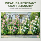 4 Pack Arched Iron Trellis, 45" H x 15.9" W, Decorative Scrollwork - Image 2