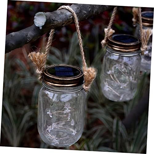Luxshiny 30pcs Stainless Steel Solar Jar Hangers Wire Handles Burlap for Canning Jar Decoration Easy to Use Hanging Rack - Image 6