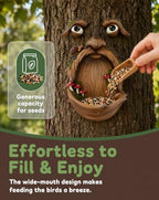 9.9" Tree Faces Decor Outdoor, Bird Feeder, Faces for Trees - Image 5