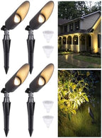 LEONLITE 4-Pack 9 Inch Landscape Spotlight with 7W 3000K MR16 Bulbs by LEONLITE