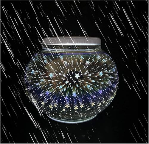 Solar Night Lights for, Mosaic Glass Ball Garden Lights, for Bedroom Party Garden Patio Yard Decoration Lighting Solar Outdoor Table Lamp (Star) - Image 3