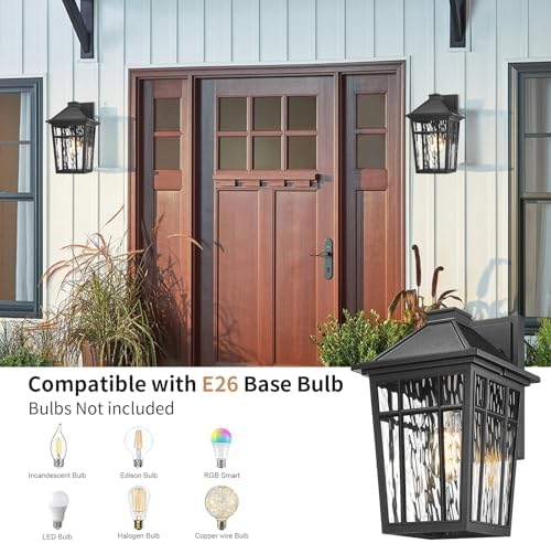 Darkaway 2pcs Outdoor Wall Lights, 14inch Large Exterior Lighting Fixtures - Image 4