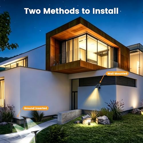 Solar Spot Lights Outdoor Waterproof IP65(4 Pack-White &Warm White) - Image 4