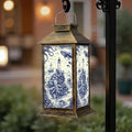 Solar Lantern Outdoor Waterproof Blue Deep Sea Toile Lighthouse Sailing Ships Octopus Whale Seagulls Garden Decor LED Solar Lights Hanging/Tabletop Lamp Gifts for Women Mom for Outside Yard Patio by DERUINVAIO
