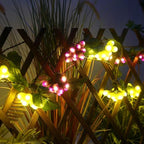 Decorative String Lights, Grape Vine with Leaves, 100 LED Warm White Lights - Image 4