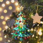 Mosaic Style Christmas Ornaments Tree Acrylic Suncatcher - Image 6