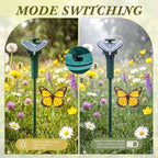 Tujoe 9 Pcs Solar Moving Butterfly Garden Stakes, Waterproof, Yellow - Image 3