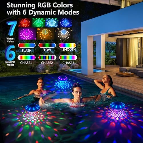 Rechargeable Floating Pool Lights 4 Pack 4000mAh - Image 2