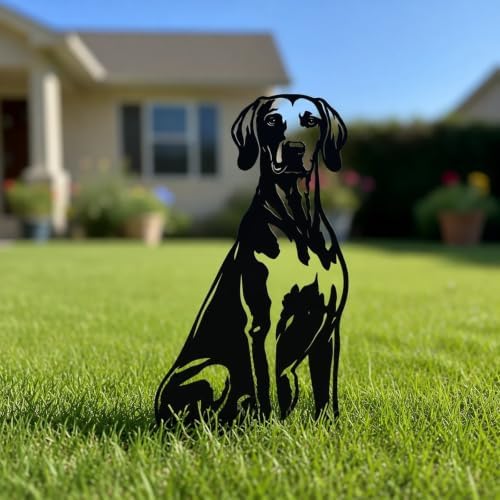 Dog Metal Garden Stake - Weatherproof Dog Silhouette Yard Art, Decorative Outdoor Sign for Lawn & Patio, Heartfelt Gift for Vizsla Lovers(Sit,14") - Image 2