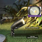 Landscape Spot Lights Outdoor, 2700K-5000K Adjustable, 7W 580LM, IP65 Waterproof, CRI 90+, 12V Low Voltage Landscape Lighting for Garden, Yard, Bronze, ETL Listed, 12-Pack - Image 7