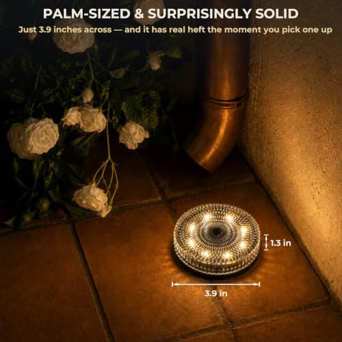 Real Glass Solar Ground Lights, Stake or Wall Mount 2-in-1, 4 Pack - Image 7