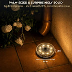 Real Glass Solar Ground Lights, Stake or Wall Mount 2-in-1, 4 Pack - Image 7