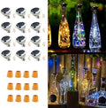 Upgraded 12 Pack Diamond Solar Wine Bottle Lights, 20 LEDs Waterproof Copper Light, Bottle Light Fairy Cork String Lights for Yard Patio Decor, DIY Birthday Gift for Mom Grandma Friend(3 Colors) by YJFWAL