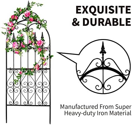 Trellis, 60" H x 21.7" W Metal Trellis for Climbing Plants - Image 3