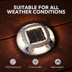 AGPTEK Solar Driveway Lights Outdoor 8 Pack, 2 Color Modes LED Deck Dock - Image 4
