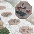Kunovo Oriental Style Stepping Stone for Decor, Eco-Friendly Resinous Garden Step Stones, Octagonal Courtyard/Path/Lawn/Backyard Decorative Stone (Size : Lotus), 58741 by Kunovo