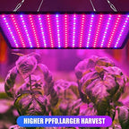 Liliful 4 Pcs Grow Lights Panel 200W Artificial Full Spectrum Grow Lamps with 225 LEDs for Indoor Outdoor Seedling Tent Flowe(Red, Blue) - Image 6