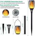 Flickering Flame Solar Torch Lights Outdoor, 3in1 Solar Lantern - Image 4