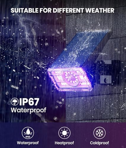 ALFIOT Solar Spot Lights Outdoor, 8 Pack, 10 Modes, Multicolor, IP65 - Image 3