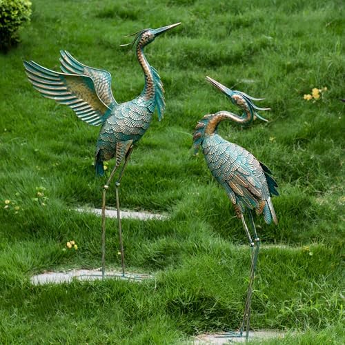 Natelf Outdoor Metal Heron Garden Statues - Image 4