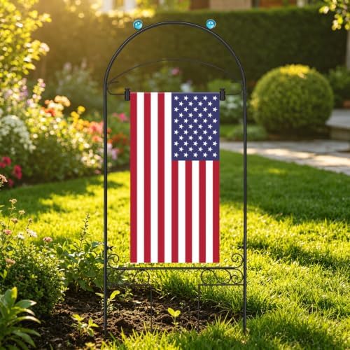 Liitrton 2 Pack Garden Flag Holder Stand Fits Max 14" x 25" Flags, Decorative Metal Yard Flag Holder for Outside Seasonal Holiday Christmas Garden Decor-Flag Not Include (Frog-Shaped,Black) - Image 3